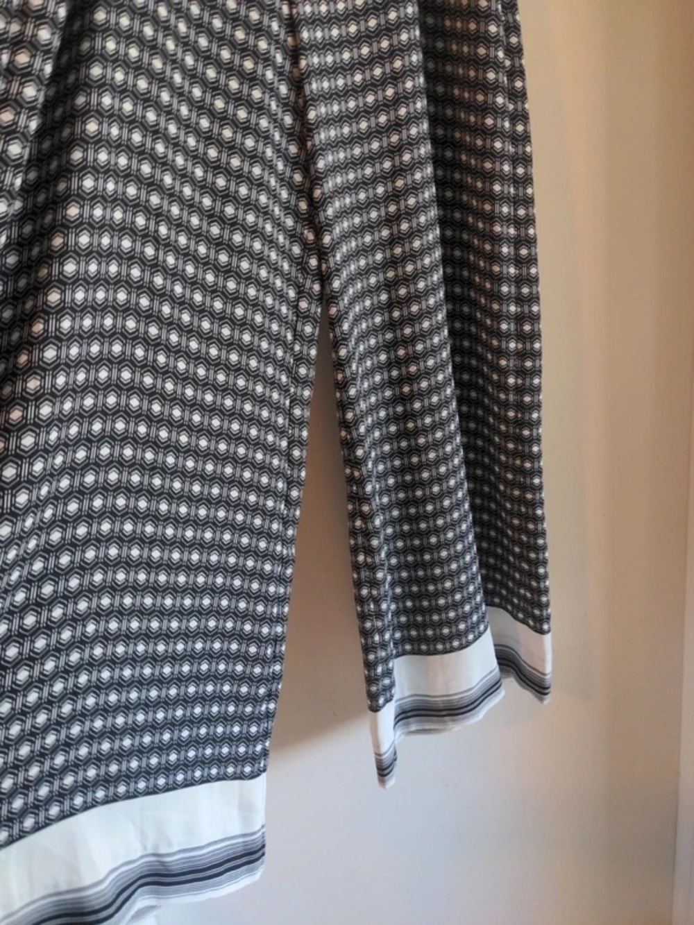 Maxi A-Line Black and White Patterned Skirt - Picture 3 of 5